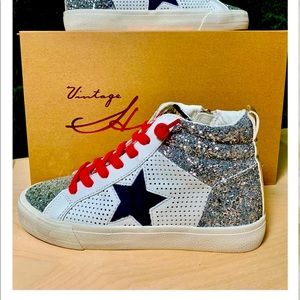 Vintage Havana Lester High Tops Silver Glitter